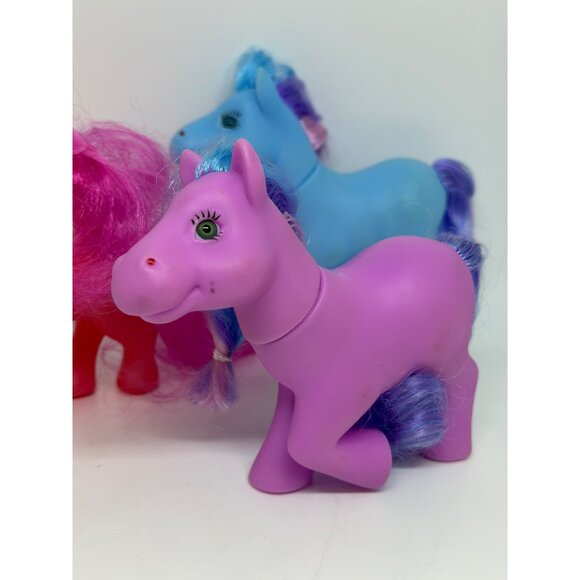 My Little Pony Twilight Rainbow-Dash 5"/6" Port-o-Bella Horse Set-of-3 Colorful - Picture 4 of 8